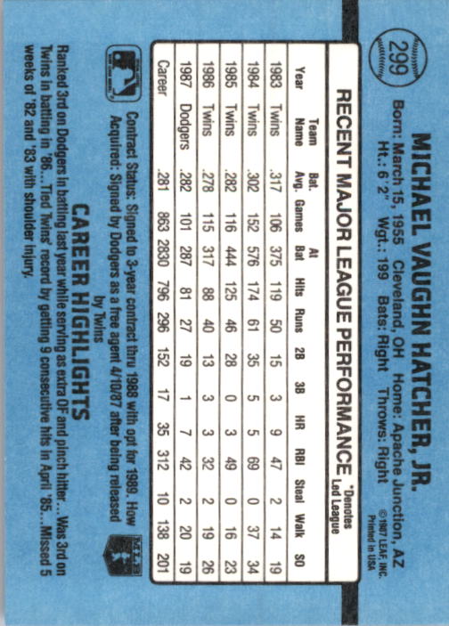 B2120- 1988 Donruss Baseball Cards 249-496 +Rookies -You Pick- 10+ FREE US SHIP - Picture 103 of 497