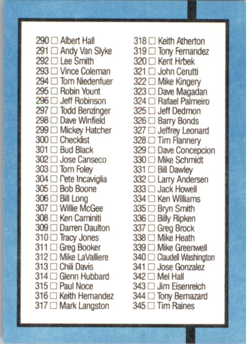 B2120- 1988 Donruss Baseball Cards 249-496 +Rookies -You Pick- 10+ FREE US SHIP - Picture 105 of 497