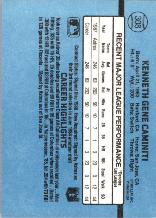 B2120- 1988 Donruss Baseball Cards 249-496 +Rookies -You Pick- 10+ FREE US SHIP - Picture 121 of 497