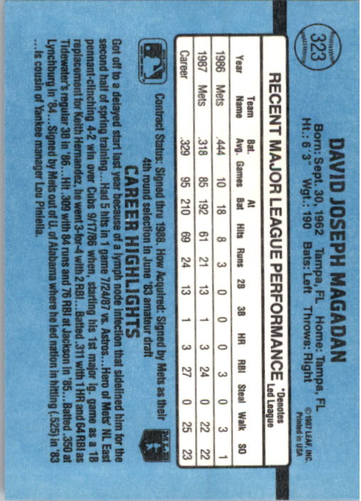 B2120- 1988 Donruss Baseball Cards 249-496 +Rookies -You Pick- 10+ FREE US SHIP - Picture 151 of 497