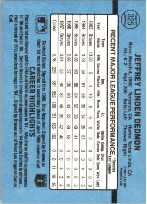 B2120- 1988 Donruss Baseball Cards 249-496 +Rookies -You Pick- 10+ FREE US SHIP - Picture 155 of 497