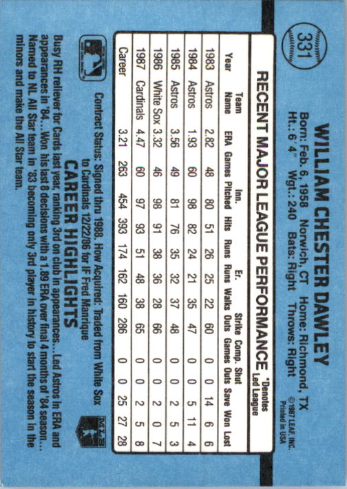 B2120- 1988 Donruss Baseball Cards 249-496 +Rookies -You Pick- 10+ FREE US SHIP - Picture 167 of 497