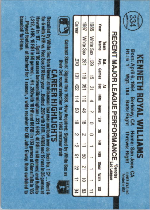 B2120- 1988 Donruss Baseball Cards 249-496 +Rookies -You Pick- 10+ FREE US SHIP - Picture 173 of 497