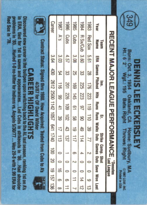 B2120- 1988 Donruss Baseball Cards 249-496 +Rookies -You Pick- 10+ FREE US SHIP - Picture 203 of 497