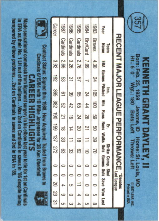 B2120- 1988 Donruss Baseball Cards 249-496 +Rookies -You Pick- 10+ FREE US SHIP - Picture 219 of 497
