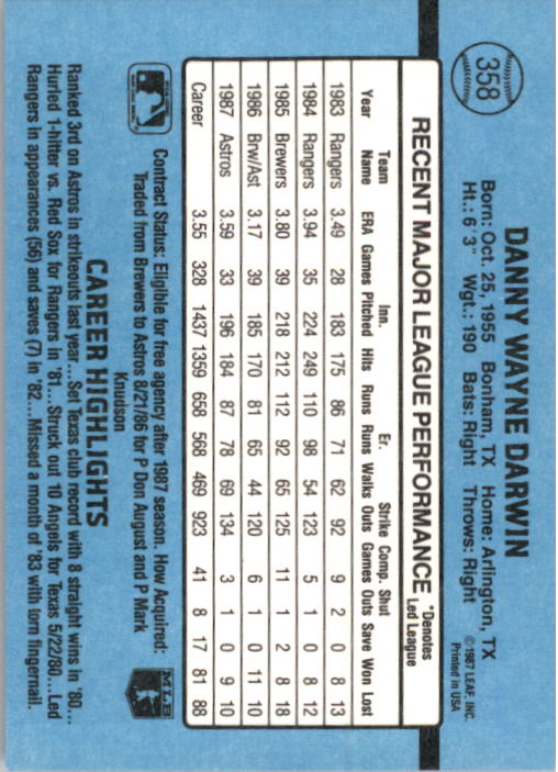 B2120- 1988 Donruss Baseball Cards 249-496 +Rookies -You Pick- 10+ FREE US SHIP - Picture 221 of 497