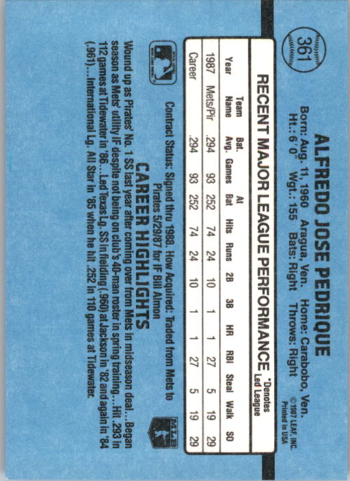 B2120- 1988 Donruss Baseball Cards 249-496 +Rookies -You Pick- 10+ FREE US SHIP - Picture 227 of 497