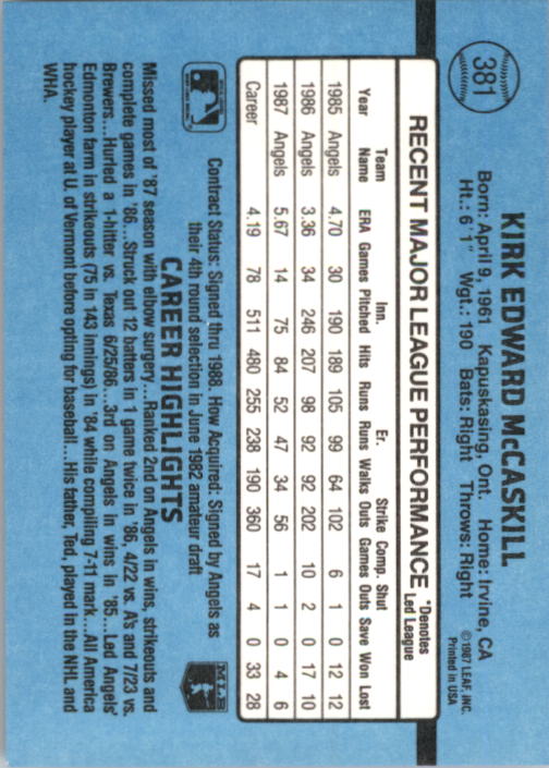B2120- 1988 Donruss Baseball Cards 249-496 +Rookies -You Pick- 10+ FREE US SHIP - Picture 267 of 497