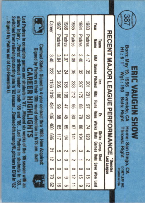 B2120- 1988 Donruss Baseball Cards 249-496 +Rookies -You Pick- 10+ FREE US SHIP - Picture 279 of 497
