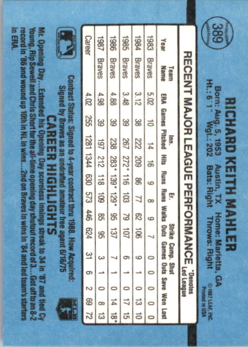 B2120- 1988 Donruss Baseball Cards 249-496 +Rookies -You Pick- 10+ FREE US SHIP - Picture 283 of 497