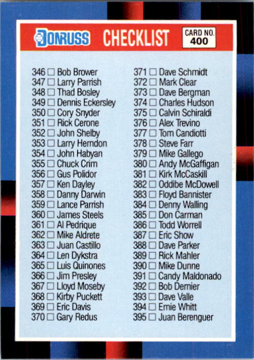 B2120- 1988 Donruss Baseball Cards 249-496 +Rookies -You Pick- 10+ FREE US SHIP - Picture 304 of 497