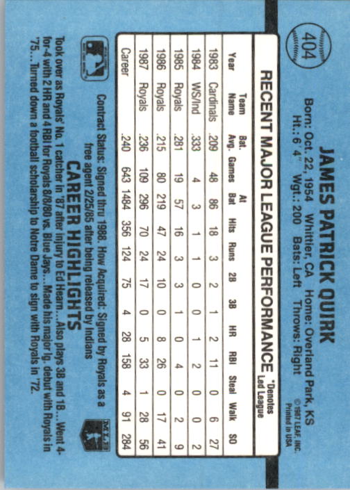 thumbnail 9  - 1988 Donruss Baseball (Cards 401-599) (Pick Your Cards)