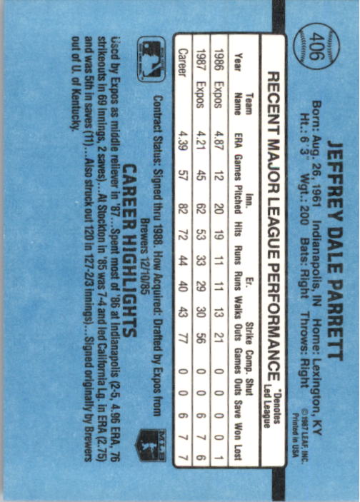 B2120- 1988 Donruss Baseball Cards 249-496 +Rookies -You Pick- 10+ FREE US SHIP - Picture 317 of 497