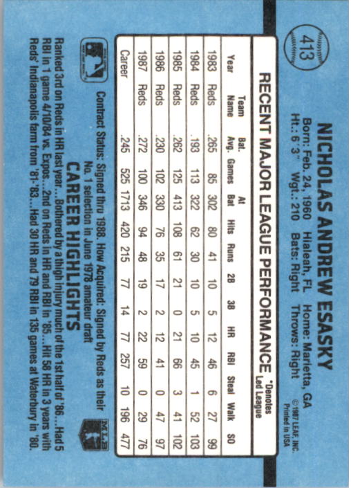 thumbnail 25  - 1988 Donruss Baseball (Cards 401-599) (Pick Your Cards)