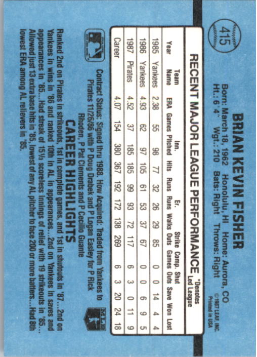 thumbnail 29  - 1988 Donruss Baseball (Cards 401-599) (Pick Your Cards)