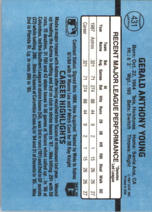 thumbnail 61  - 1988 Donruss Baseball (Cards 401-599) (Pick Your Cards)