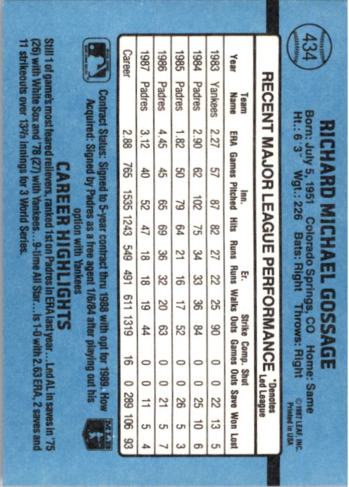 thumbnail 67  - 1988 Donruss Baseball (Cards 401-599) (Pick Your Cards)