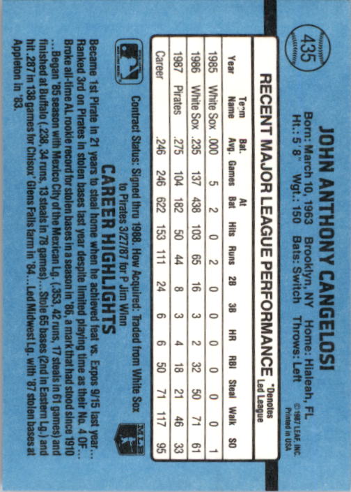B2120- 1988 Donruss Baseball Cards 249-496 +Rookies -You Pick- 10+ FREE US SHIP - Picture 375 of 497