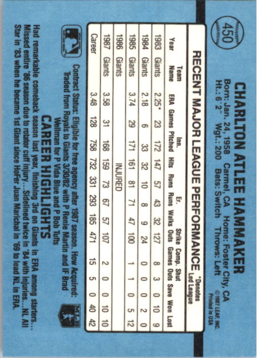 thumbnail 99  - 1988 Donruss Baseball (Cards 401-599) (Pick Your Cards)
