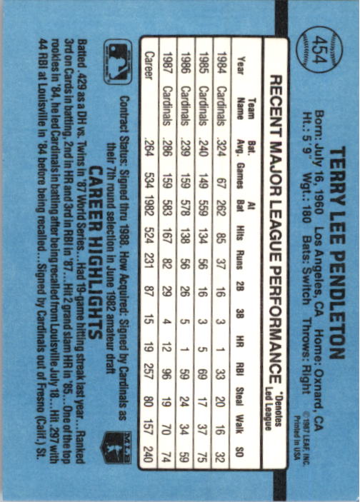 B2120- 1988 Donruss Baseball Cards 249-496 +Rookies -You Pick- 10+ FREE US SHIP - Picture 413 of 497