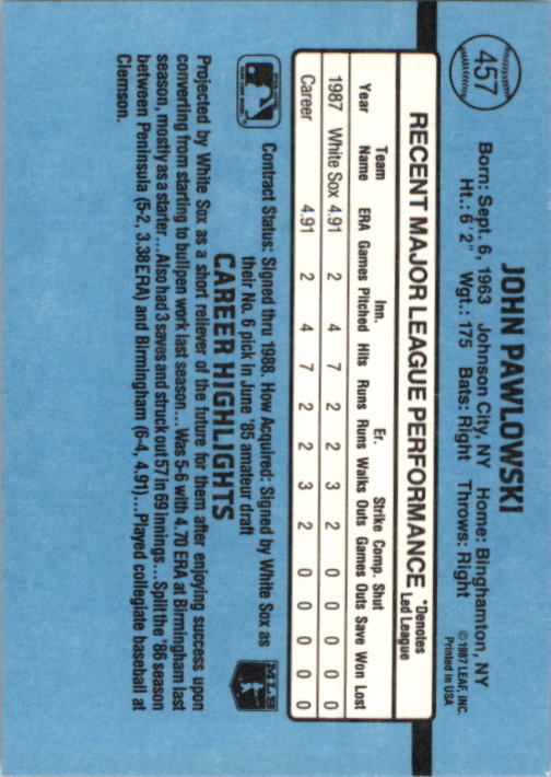 thumbnail 113  - 1988 Donruss Baseball (Cards 401-599) (Pick Your Cards)