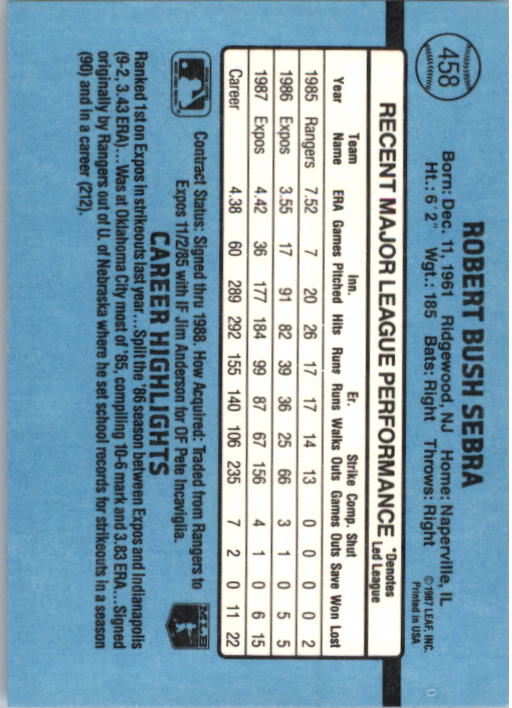 B2120- 1988 Donruss Baseball Cards 249-496 +Rookies -You Pick- 10+ FREE US SHIP - Picture 421 of 497