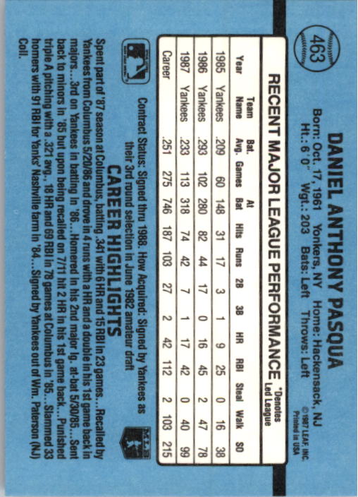 B2120- 1988 Donruss Baseball Cards 249-496 +Rookies -You Pick- 10+ FREE US SHIP - Picture 431 of 497