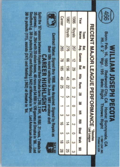 B2120- 1988 Donruss Baseball Cards 249-496 +Rookies -You Pick- 10+ FREE US SHIP - Picture 437 of 497
