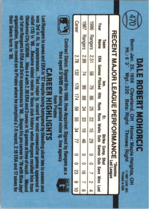 B2120- 1988 Donruss Baseball Cards 249-496 +Rookies -You Pick- 10+ FREE US SHIP - Picture 445 of 497