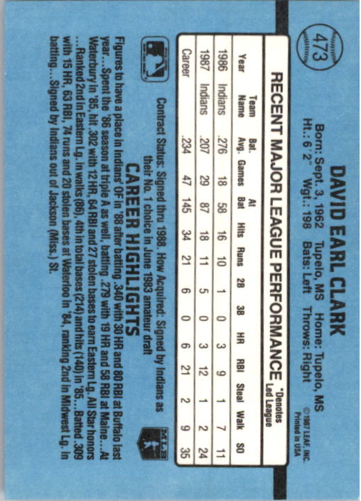 B2120- 1988 Donruss Baseball Cards 249-496 +Rookies -You Pick- 10+ FREE US SHIP - Picture 451 of 497