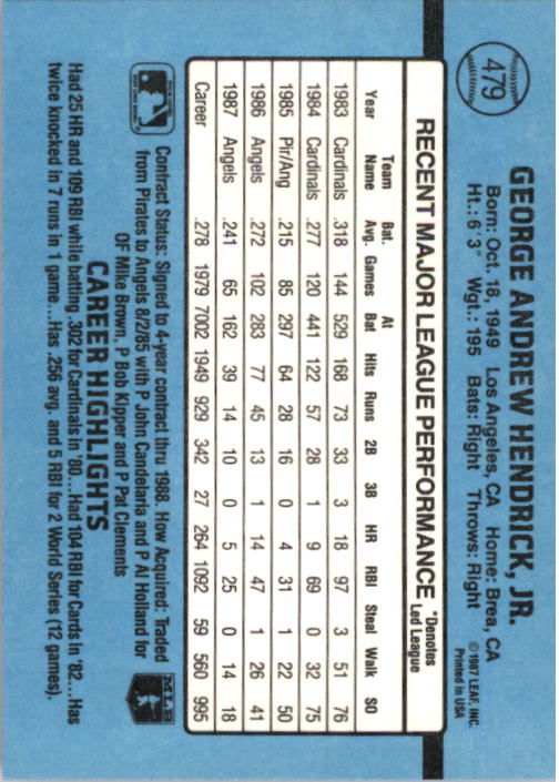 thumbnail 153  - 1988 Donruss Baseball (Cards 401-599) (Pick Your Cards)