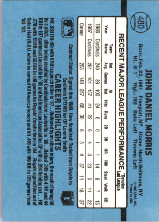B2120- 1988 Donruss Baseball Cards 249-496 +Rookies -You Pick- 10+ FREE US SHIP - Picture 465 of 497