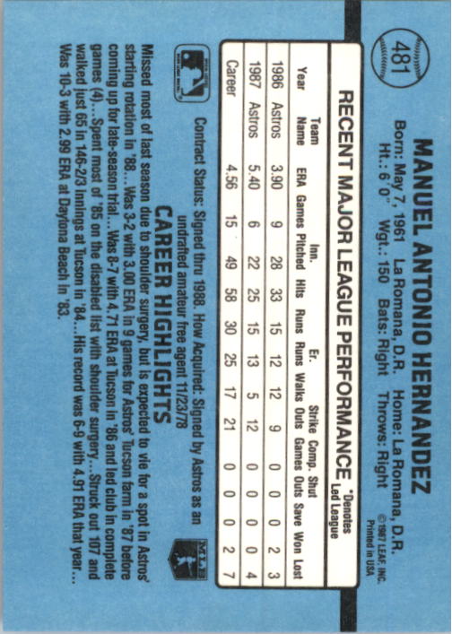 thumbnail 157  - 1988 Donruss Baseball (Cards 401-599) (Pick Your Cards)