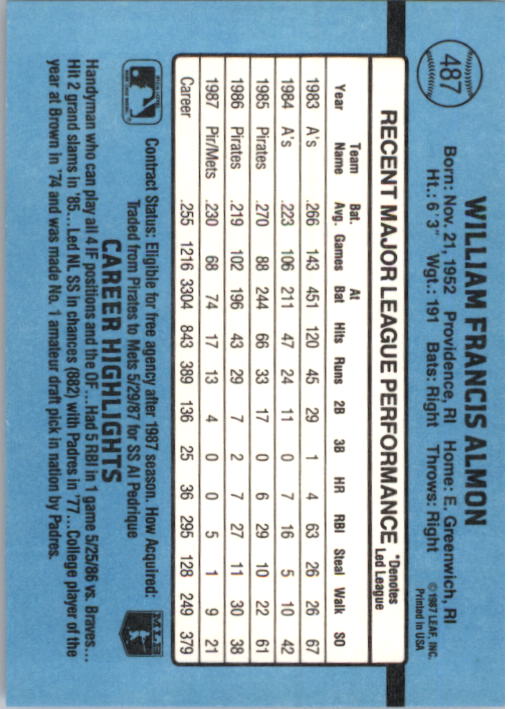 B2120- 1988 Donruss Baseball Cards 249-496 +Rookies -You Pick- 10+ FREE US SHIP - Picture 479 of 497