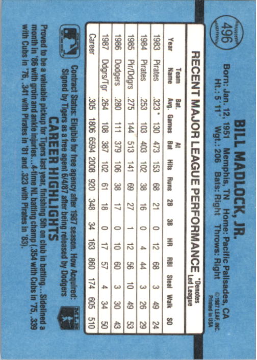 B2120- 1988 Donruss Baseball Cards 249-496 +Rookies -You Pick- 10+ FREE US SHIP - Picture 497 of 497
