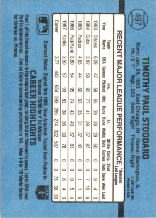 thumbnail 185  - 1988 Donruss Baseball (Cards 401-599) (Pick Your Cards)