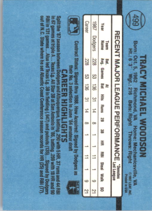 thumbnail 187  - 1988 Donruss Baseball (Cards 401-599) (Pick Your Cards)