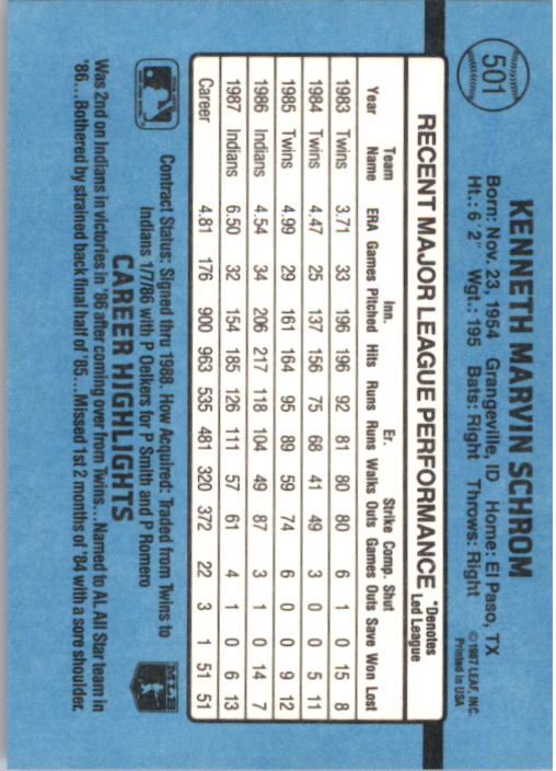 thumbnail 189  - 1988 Donruss Baseball (Cards 401-599) (Pick Your Cards)