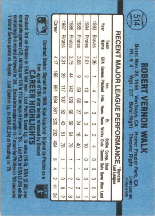 thumbnail 215  - 1988 Donruss Baseball (Cards 401-599) (Pick Your Cards)