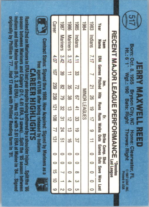 thumbnail 221  - 1988 Donruss Baseball (Cards 401-599) (Pick Your Cards)