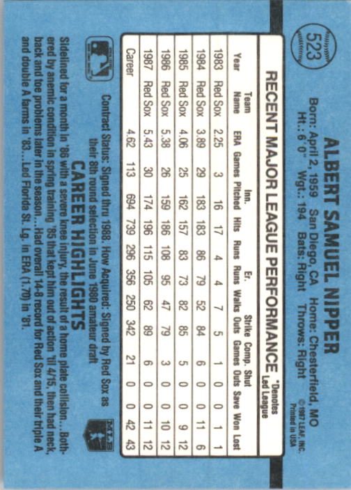 thumbnail 231  - 1988 Donruss Baseball (Cards 401-599) (Pick Your Cards)