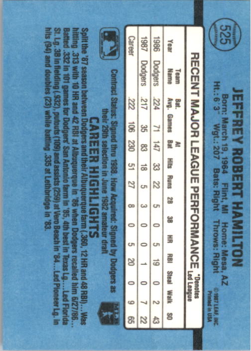 thumbnail 235  - 1988 Donruss Baseball (Cards 401-599) (Pick Your Cards)