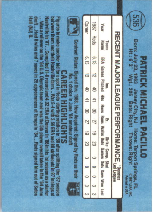 thumbnail 257  - 1988 Donruss Baseball (Cards 401-599) (Pick Your Cards)