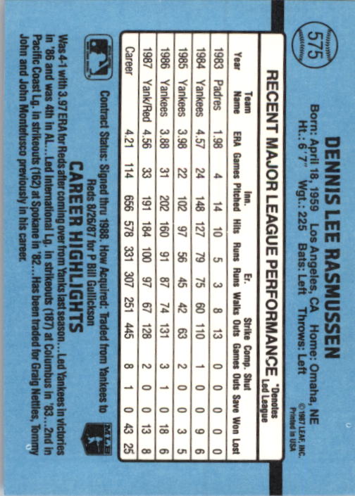 thumbnail 335  - 1988 Donruss Baseball (Cards 401-599) (Pick Your Cards)