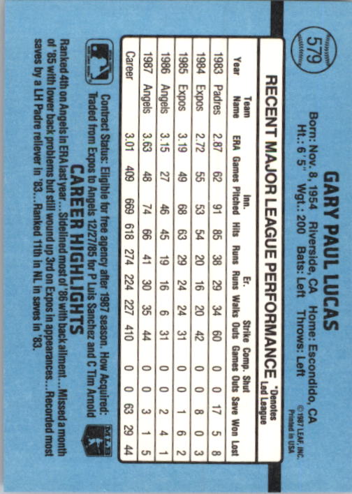 thumbnail 343  - 1988 Donruss Baseball (Cards 401-599) (Pick Your Cards)