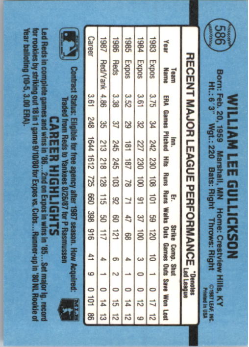 thumbnail 357  - 1988 Donruss Baseball (Cards 401-599) (Pick Your Cards)