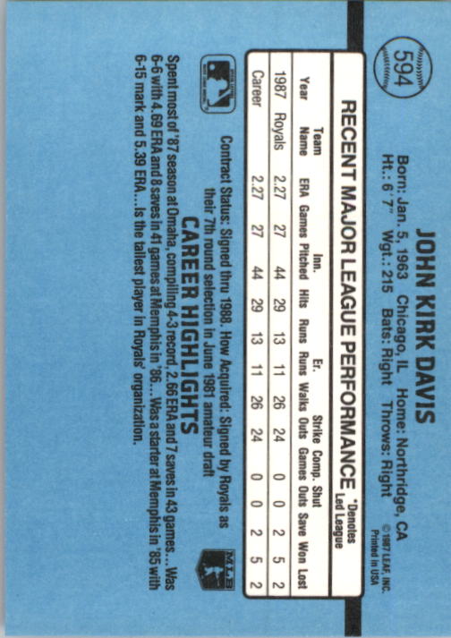 thumbnail 373  - 1988 Donruss Baseball (Cards 401-599) (Pick Your Cards)
