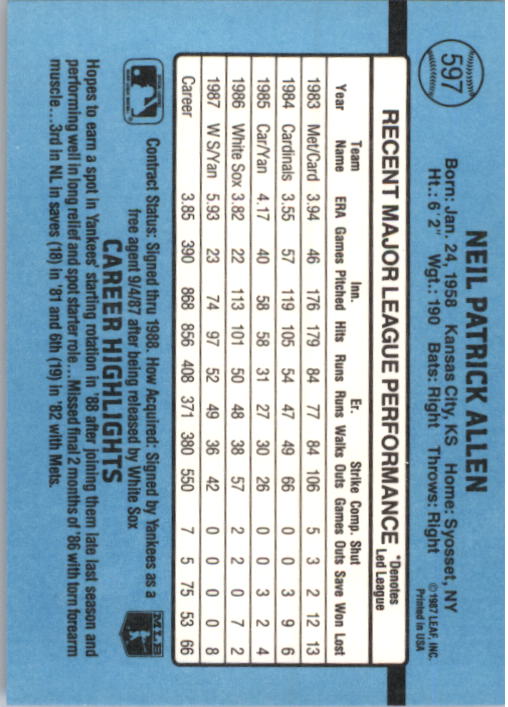 thumbnail 379  - 1988 Donruss Baseball (Cards 401-599) (Pick Your Cards)