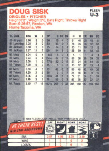 thumbnail 7  - 1988 Fleer Update Baseball #1-132 - Your Choice GOTBASEBALLCARDS
