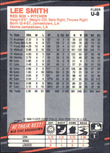 thumbnail 17  - 1988 Fleer Update Baseball #1-132 - Your Choice GOTBASEBALLCARDS